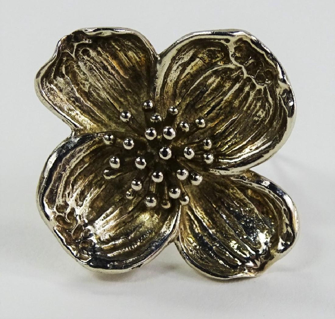 VINTAGE TIFFANY & CO. 925 STERLING DOGWOOD BROOCH (1 of 3)