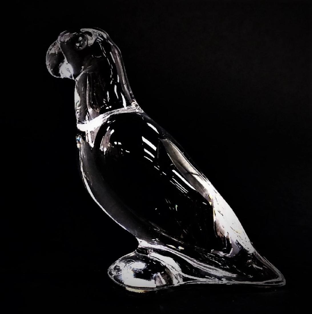 BACCARAT SIGNED CRYSTAL PARROT FIGURINE (1 of 3)