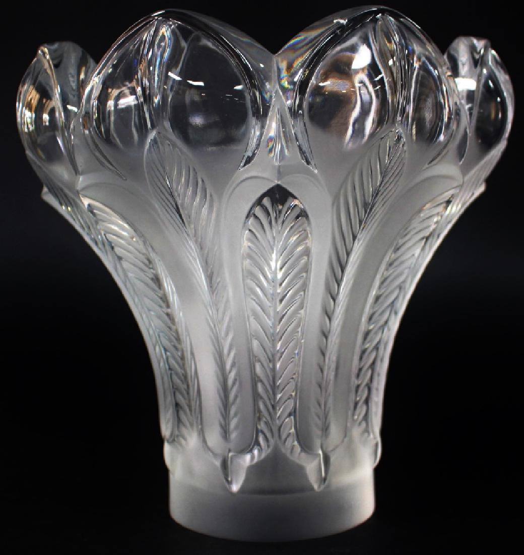 Large Lalique Crystal Fern Leaf Vase France - (1 of 5)