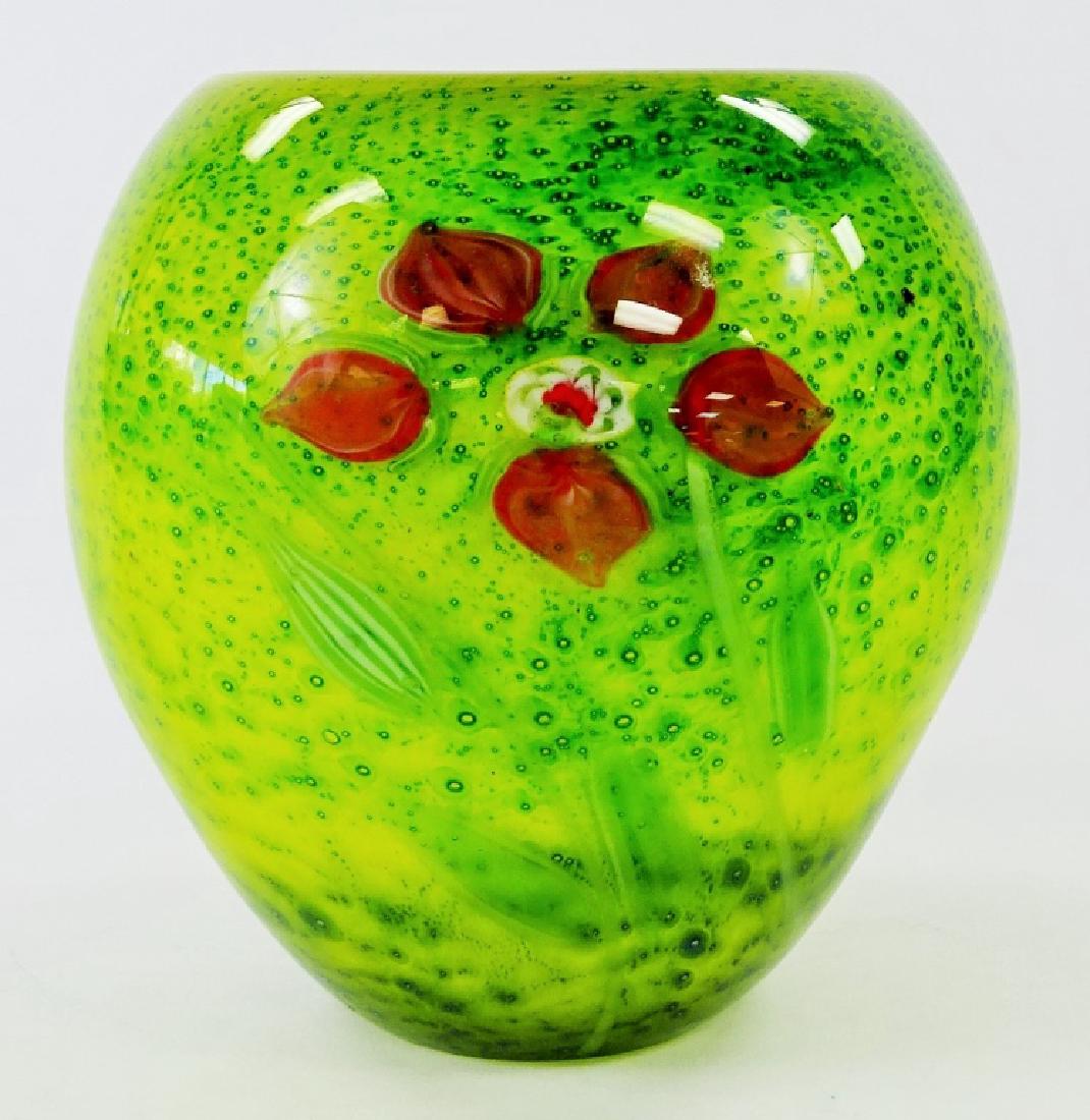 MURANO FLORAL GLASS VASE (1 of 3)