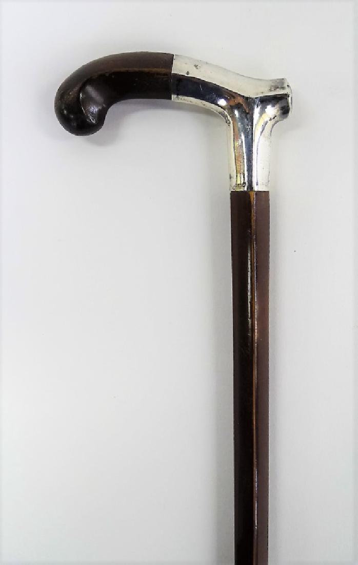 MEN'S ANTIQUE STERLING HANDLED WALKING STICK (1 of 6)