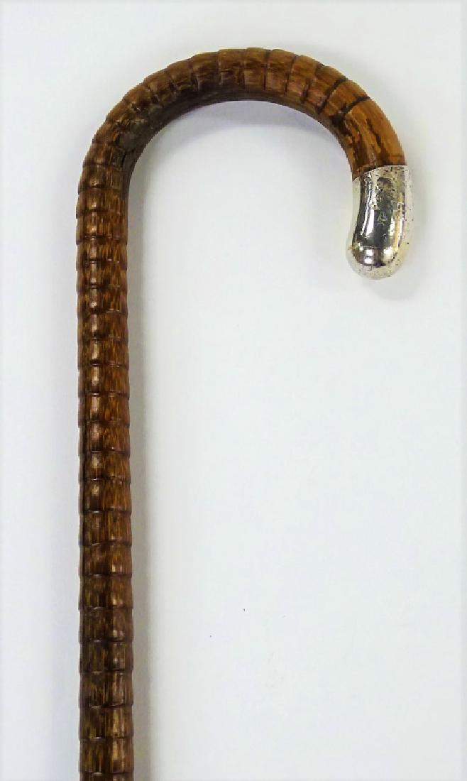 ANTIQUE MENS STERLING HANDLED CANE (1 of 5)