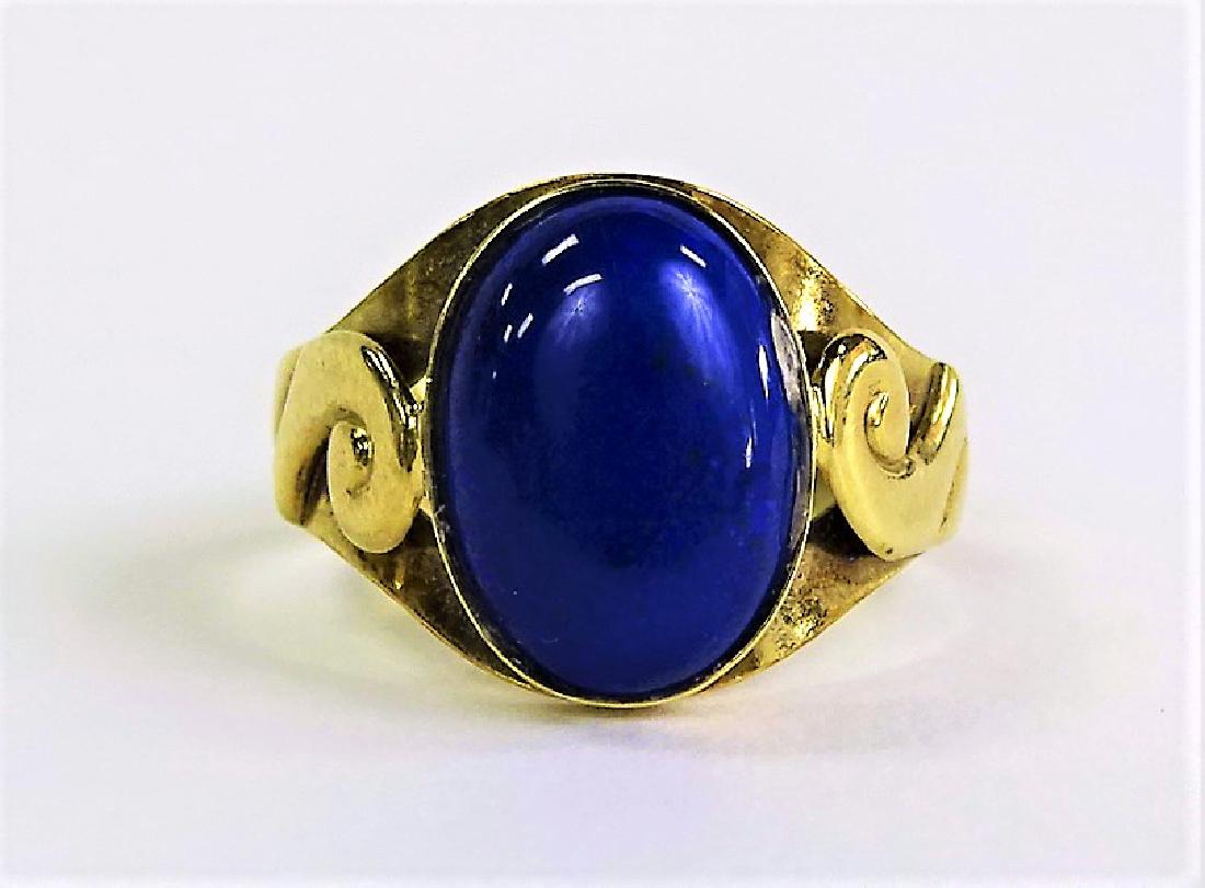 14K YELLOW GOLD & LAPIS RING (1 of 4)