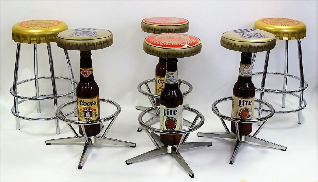 SET OF 6 BAR STOOLS LIKE NEW CONDITION ADVERTISING (1 of 5)