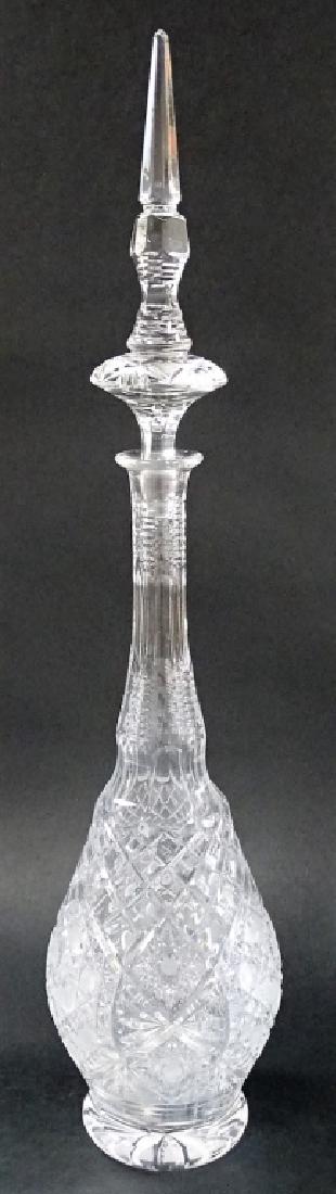 MONUMENTAL CUT CRYSTAL DECANTER & STOPPER (1 of 4)