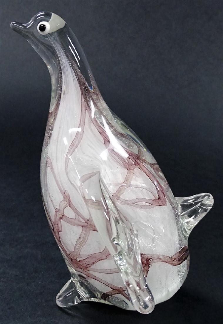 MURANO CRYSTAL GLASS PAPERWEIGHT OF A PENGUIN (1 of 4)