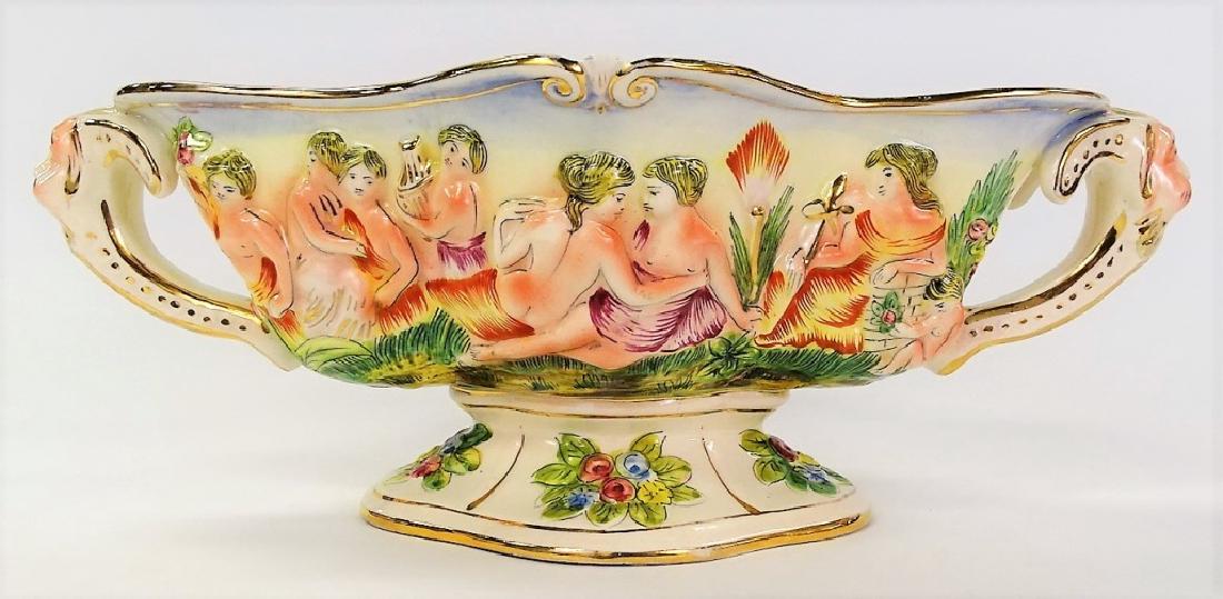 LOVELY VINTAGE CAPODIMONTE PORCELAIN BOWL (1 of 4)