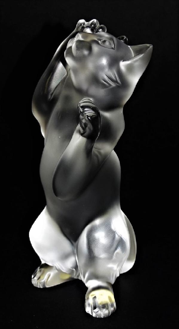RARE LALIQUE FRENCH CRYSTAL "LAUGHING CAT" (1 of 4)