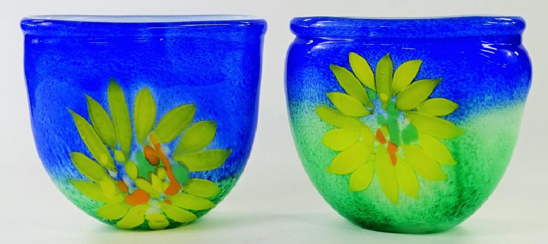 PR. MURANO FLORAL GLASS VASES (1 of 1)