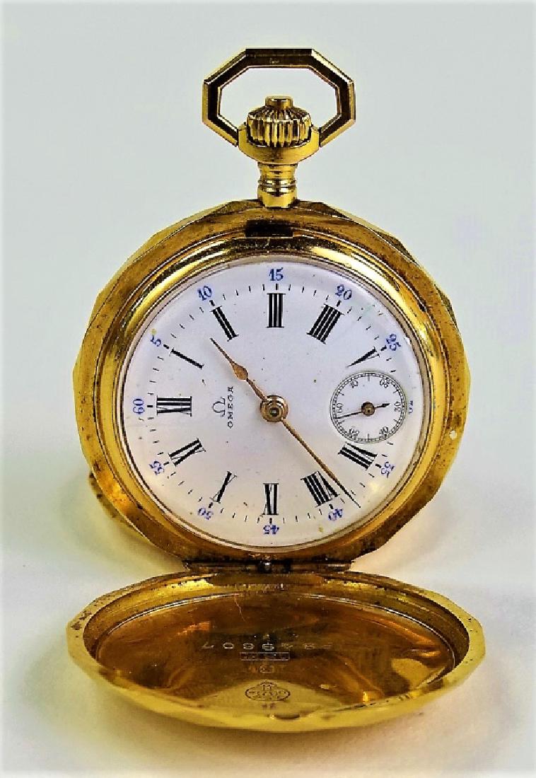 18K YELLOW GOLD OMEGA 1900 GRAND PRIX POCKET WATCH: This Omega pocket watch is dedicated to the 1900 Grand Prix Paris. The first official Grand Prix Race. Lot includes the following: -18K yellow gold Omega Grand Prix Pocket Watch -Dates back to 1900 -M