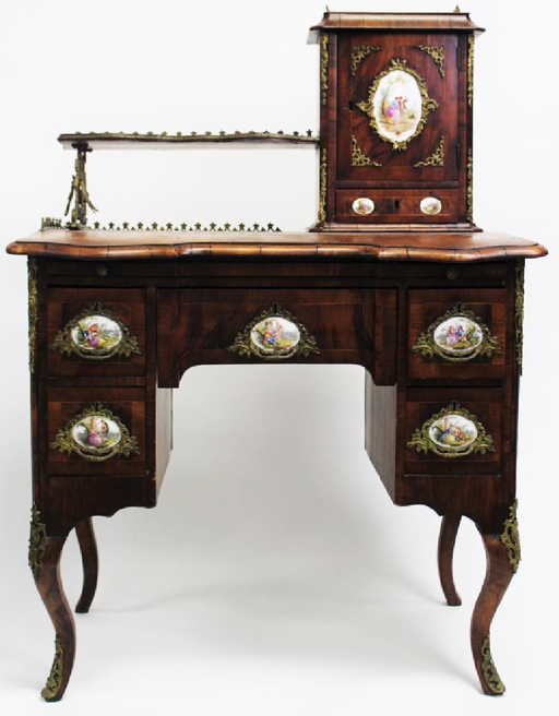 ANTIQUE 19TH C. FRENCH LOUIS XV STYLE WRITING DESK - ANTIQUE 19TH C. FRENCH LOUIS XV STYLE WRITING DESK