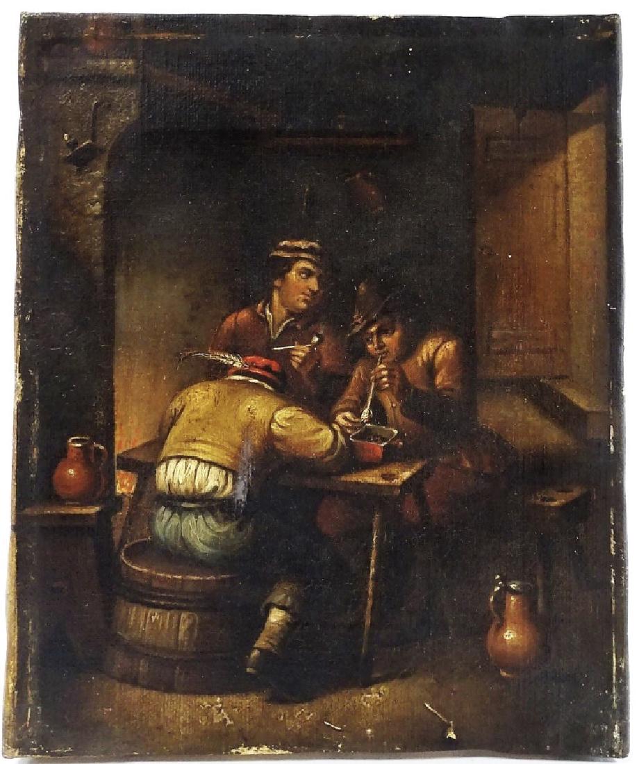 DAVID TENIERS I (1582-1649) OIL PAINTING ON CANVAS (1 of 6)