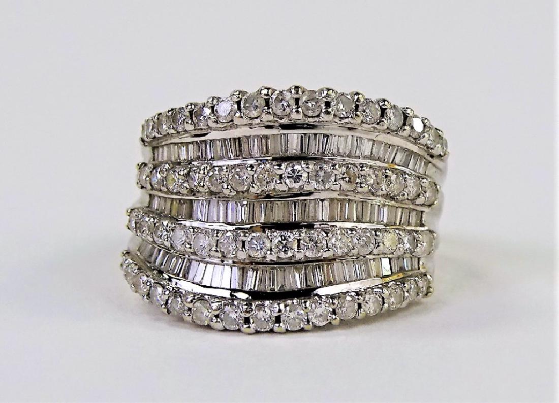 ESTATE 14KT WHITE GOLD & 2CT DIAMOND COCKTAIL RING (1 of 3)