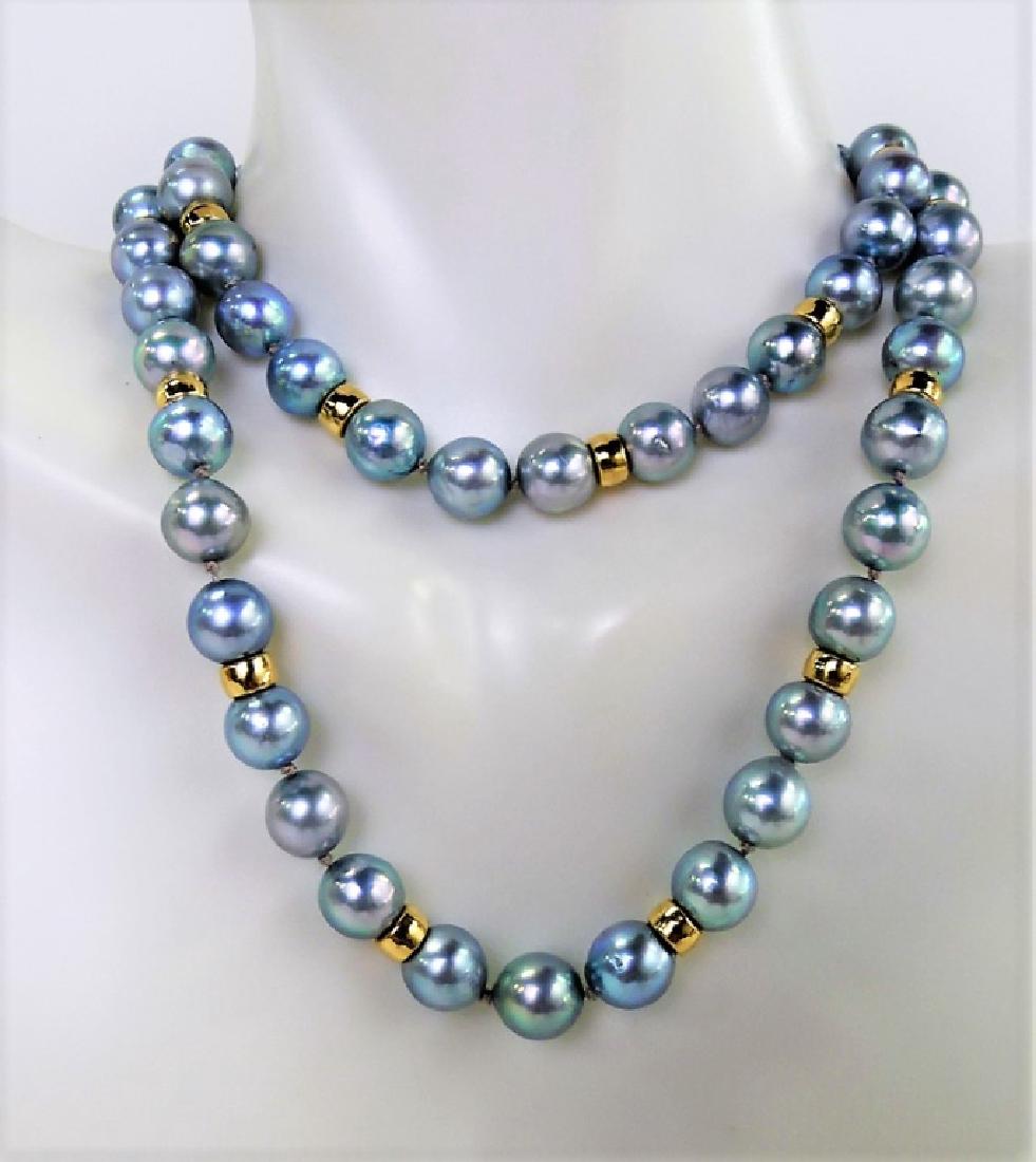 CHINESE SOUTH SEA PEARL & 14KT GOLD NECKLACE (1 of 3)