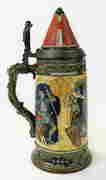 H. SCHLITT METTLACH STEIN #2882 THE THIRSTY KNIGHT (1 of 5)