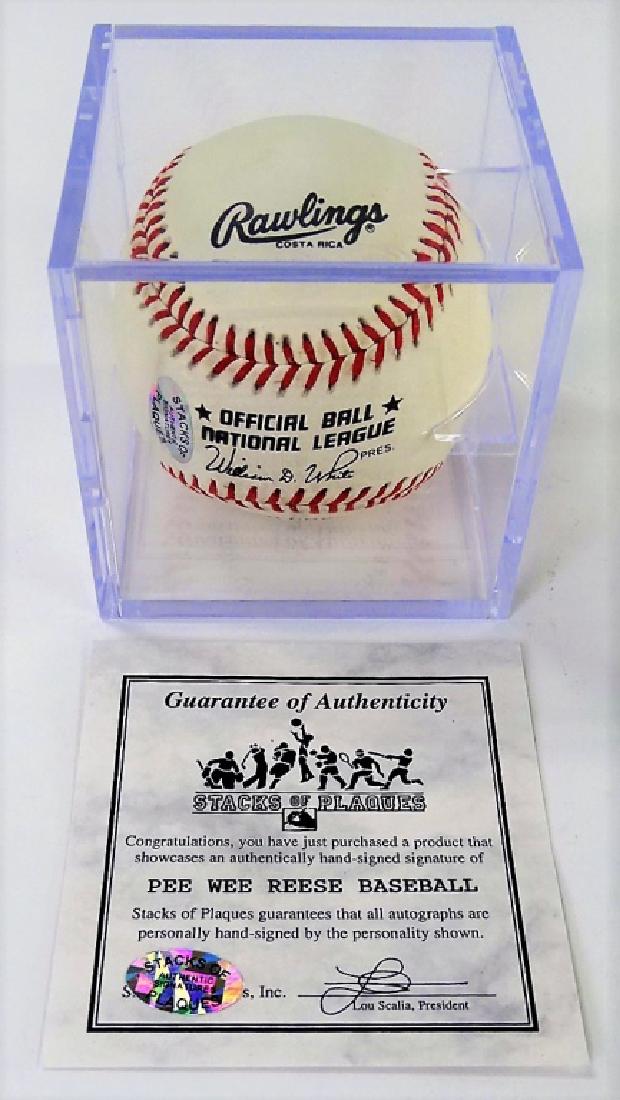 PEE WEE REESE AUTOGRAPHED BASEBALL (1 of 4)