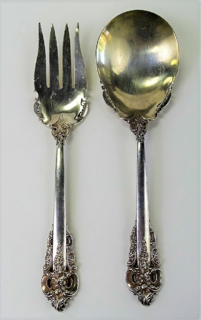 WALLACE GRANDE BAROQUE STERLING SALAD SET (1 of 2)
