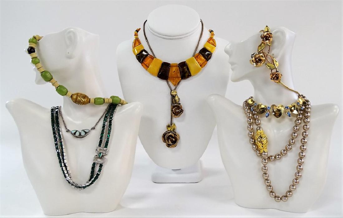 LARGE LOT OF COSTUME NECKLACES (1 of 1)