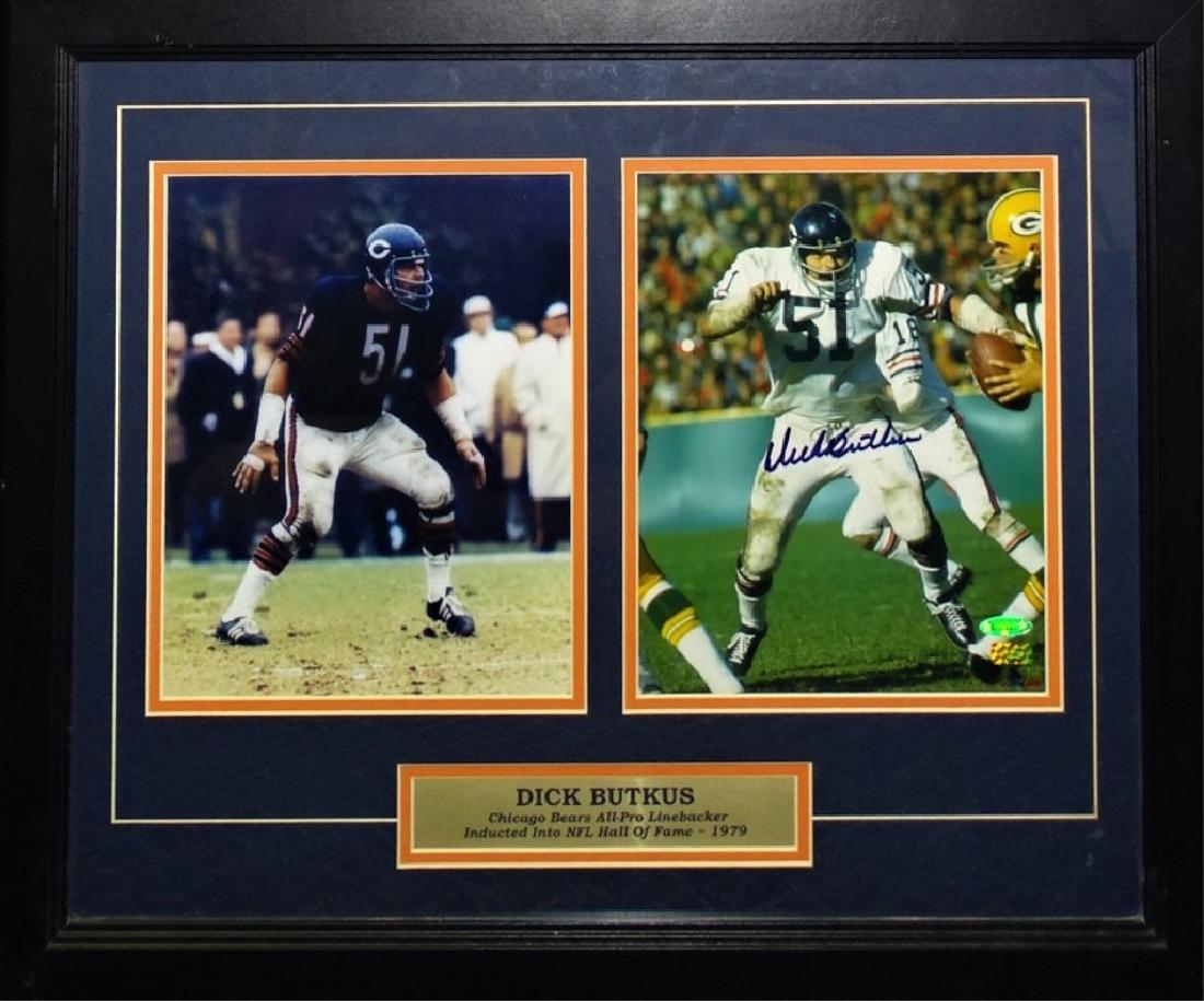 DICK BUTKUS SPORTS MEMORABILIA AUTOGRAPHED PHOTO (1 of 4)