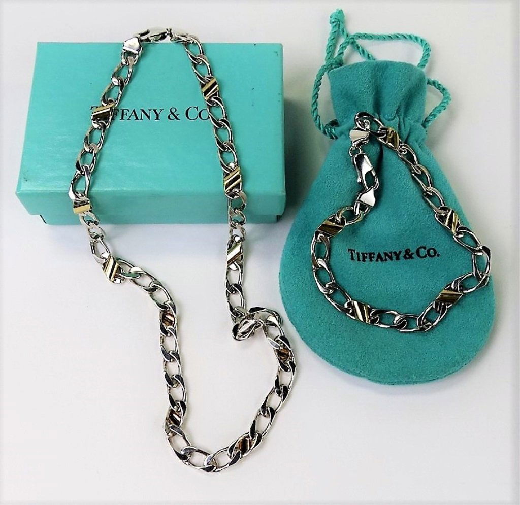 TIFFANY & CO. ITALIAN STERLING BRACELET & NECKLACE (1 of 4)
