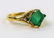 LADIES VICTORIAN 14KT YELLOW GOLD EMERALD RING - 2