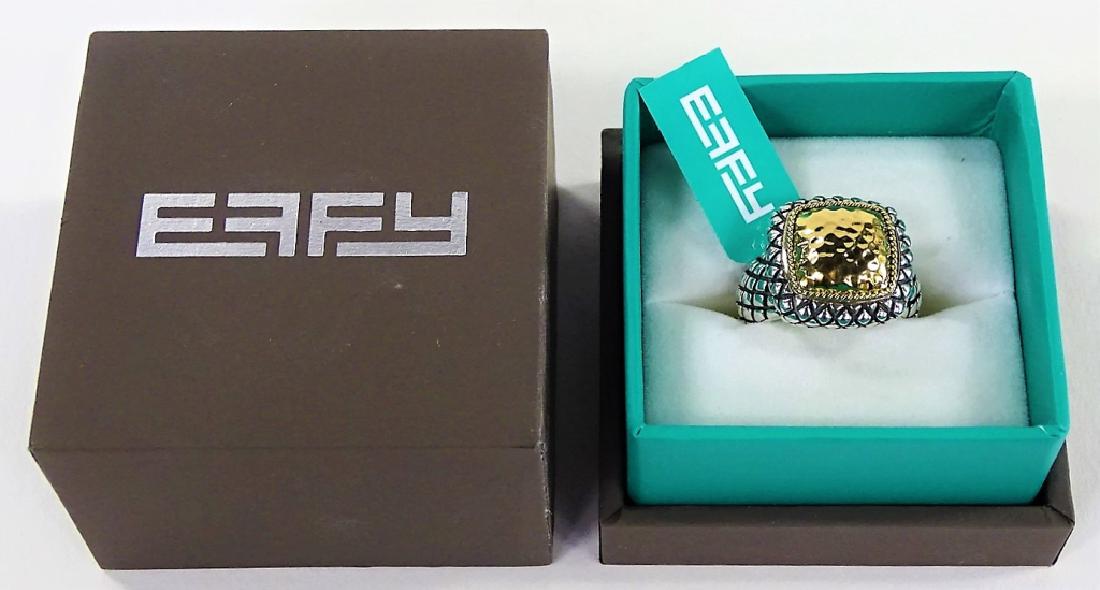 EFFY 18KT YELLOW GOLD & 925 STERLING LADIES RING (1 of 7)