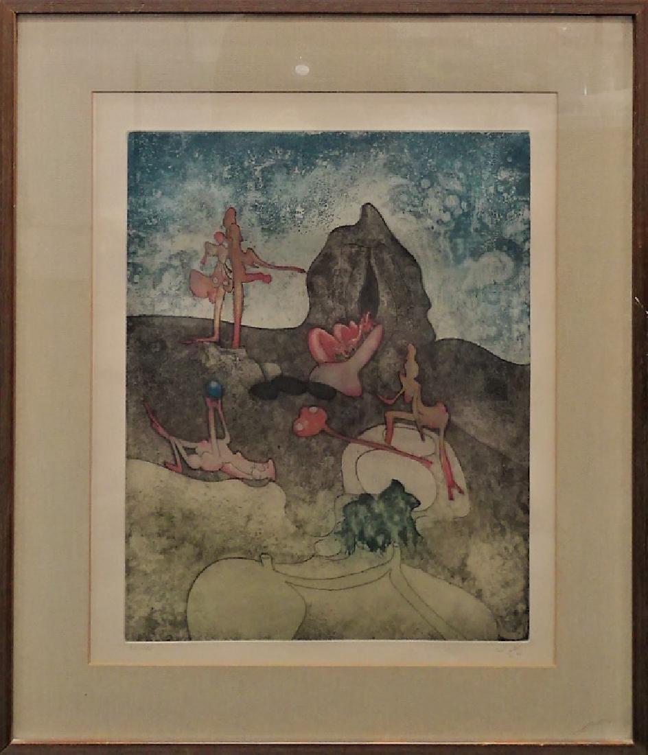 KAIKO MOTI ORIGINAL AQUATINT ETCHING PENCIL SIGNED (1 of 4)