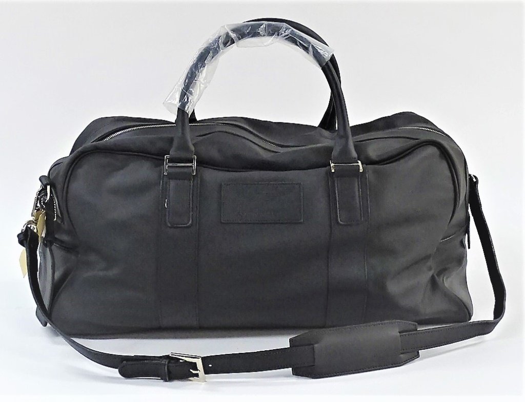ASTON MARTIN OBSIDIAN LEATHER LARGE HOLDALL BAG (1 of 5)