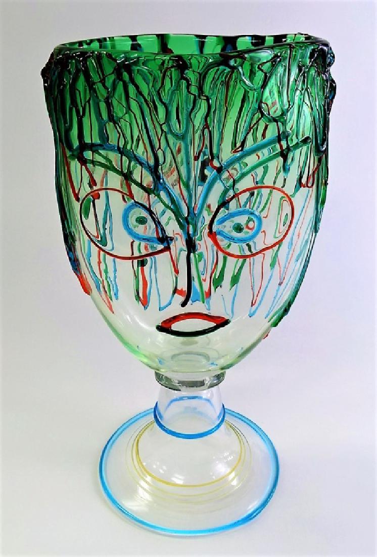 MURANO GLASS PICASSO STYLE HEAD FOOTED VASE (1 of 6)