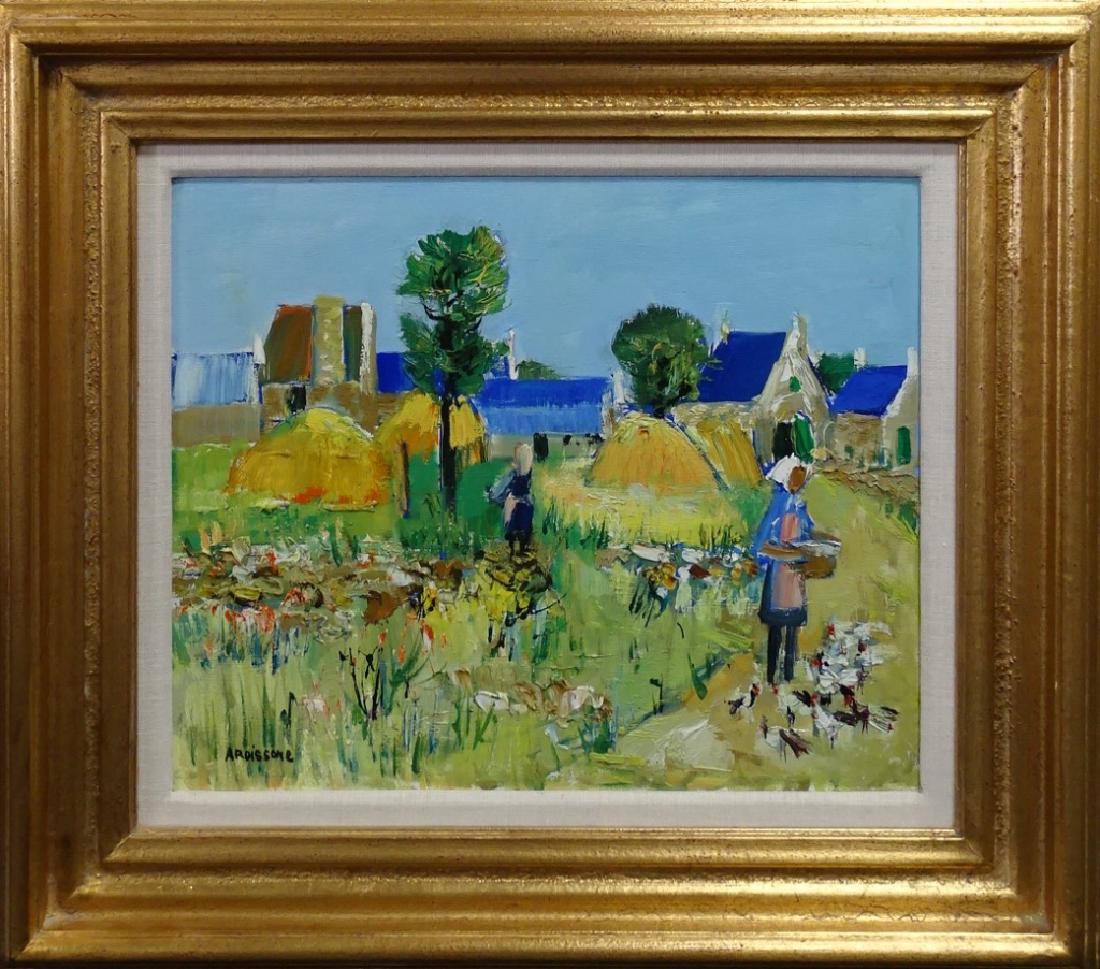YOLANDE ARDISONNE LADSCAPE FARM SCENE OIL/CANVAS (1 of 4)