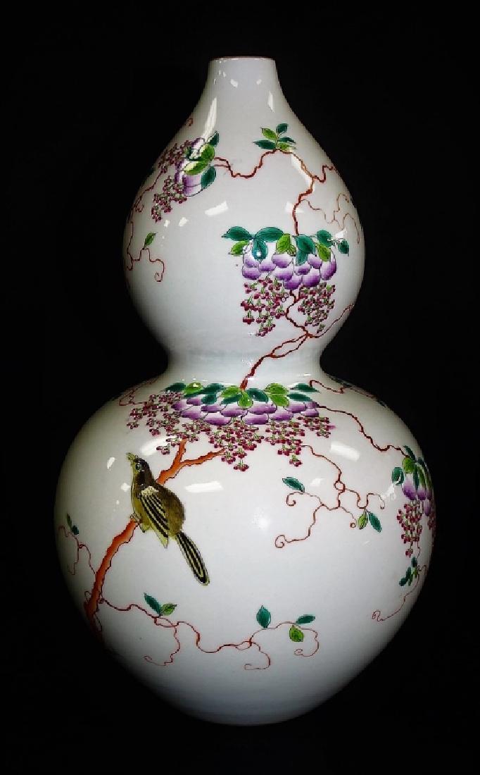 CHINESE FAMILLE ROSE PORCELAIN DOUBLE GOURD VASE (1 of 3)