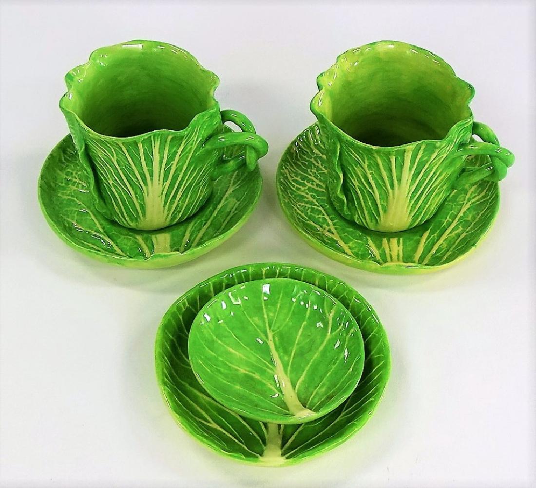 PAIR OF DODIE THAYER LETTUCE WARE CUPS & SAUCERS (1 of 3)