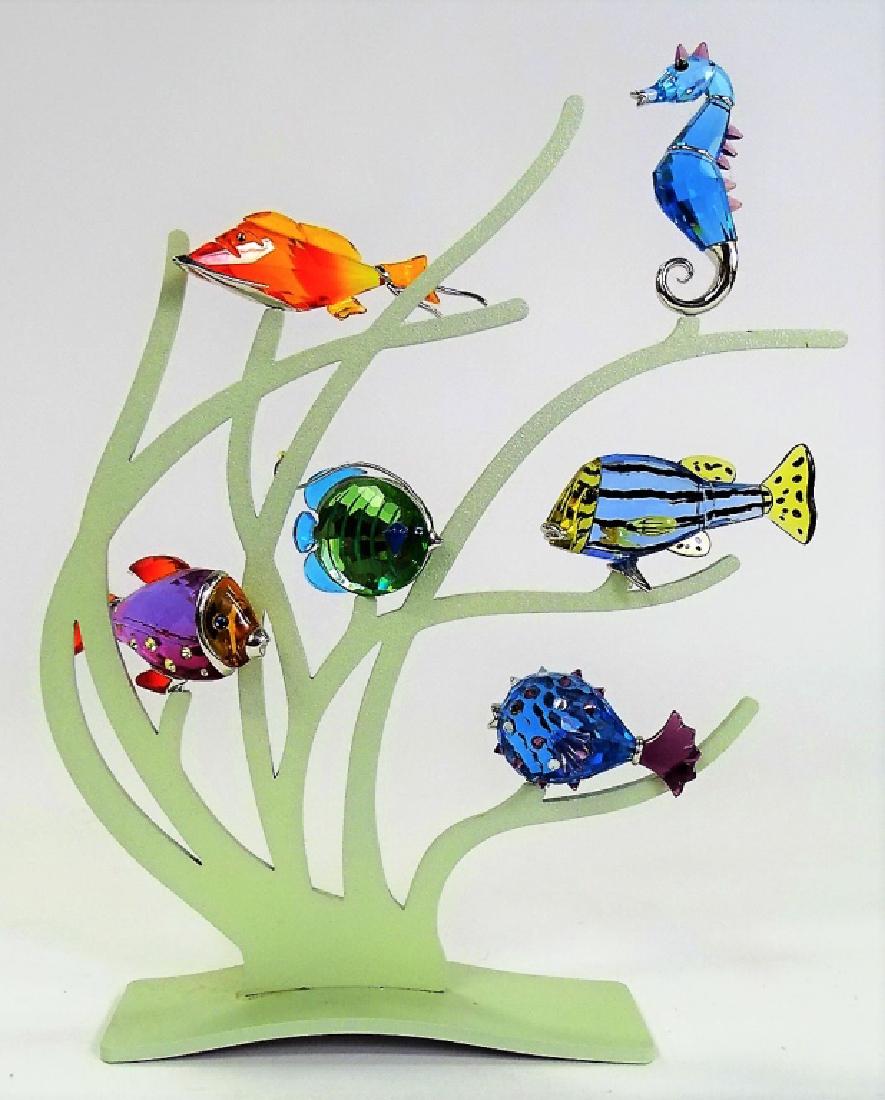 RARE SWAROVSKI 6 COLORFUL FISH DISPLAY (1 of 5)