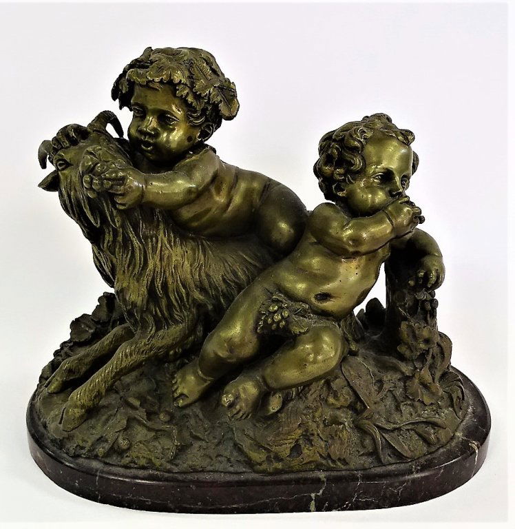 EARLY 20TH C. ALLEGORICAL BRONZE AFTER CLODION (1 of 3)