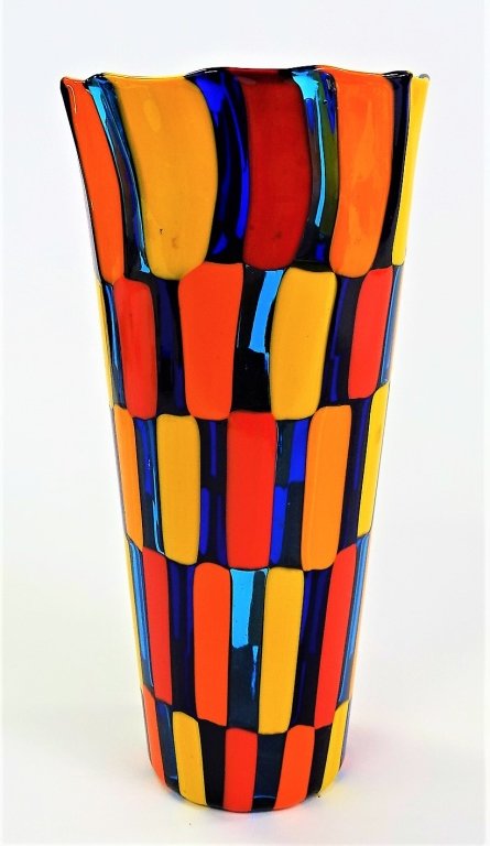 MID CENTURY CARLO MORETTI MURANO ART GLASS VASE (1 of 2)