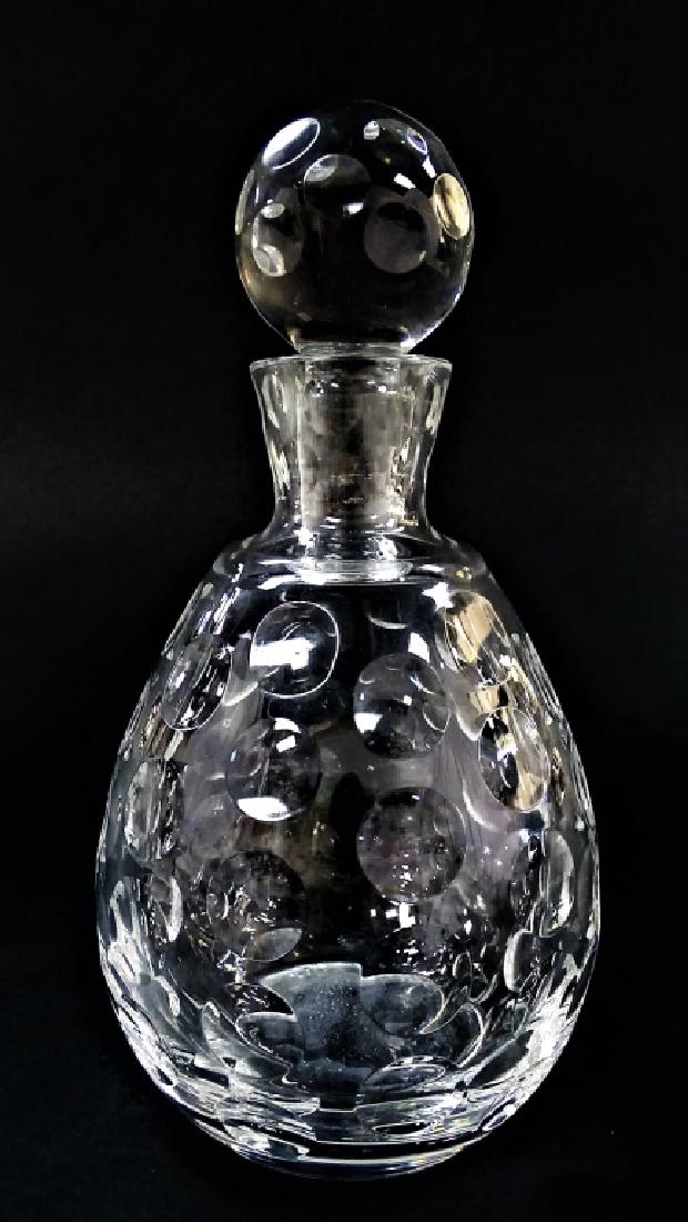 SIGNED TALMA GLASS COIN SPOT HEAVY GLASS DECANTER (1 of 3)