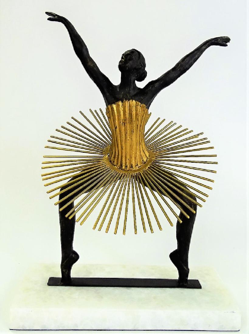 LARGE BRONZE CONTEMPORARY BALLERINA ON BASE (1 of 2)