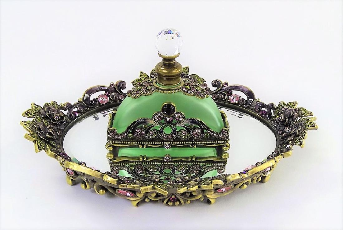 2PC DESIGNER VANITY SET - PLATEAU & PERFUME BOTTLE (1 of 4)