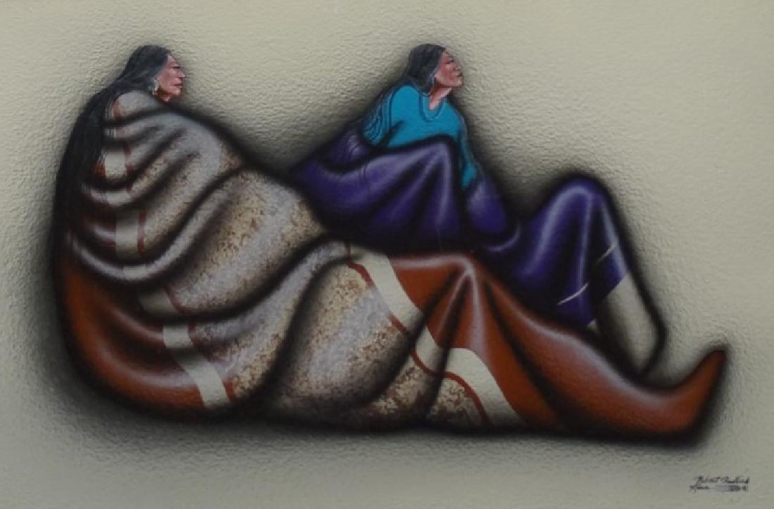 ROBERT REDBIRD WATERCOLOR & GOUACHE ON PAPER (1 of 2)