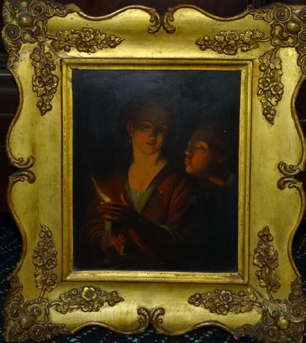 19TH C. CONTINENTAL OIL ON PANEL PORTRAIT PAINTING (1 of 3)