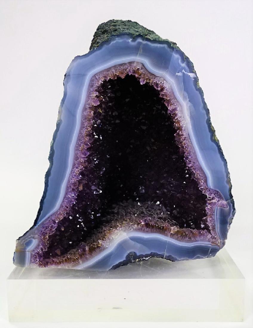 BEAUTIFUL AMETHYST GEODE CATHEDRAL CLUSTER HALF (1 of 3)