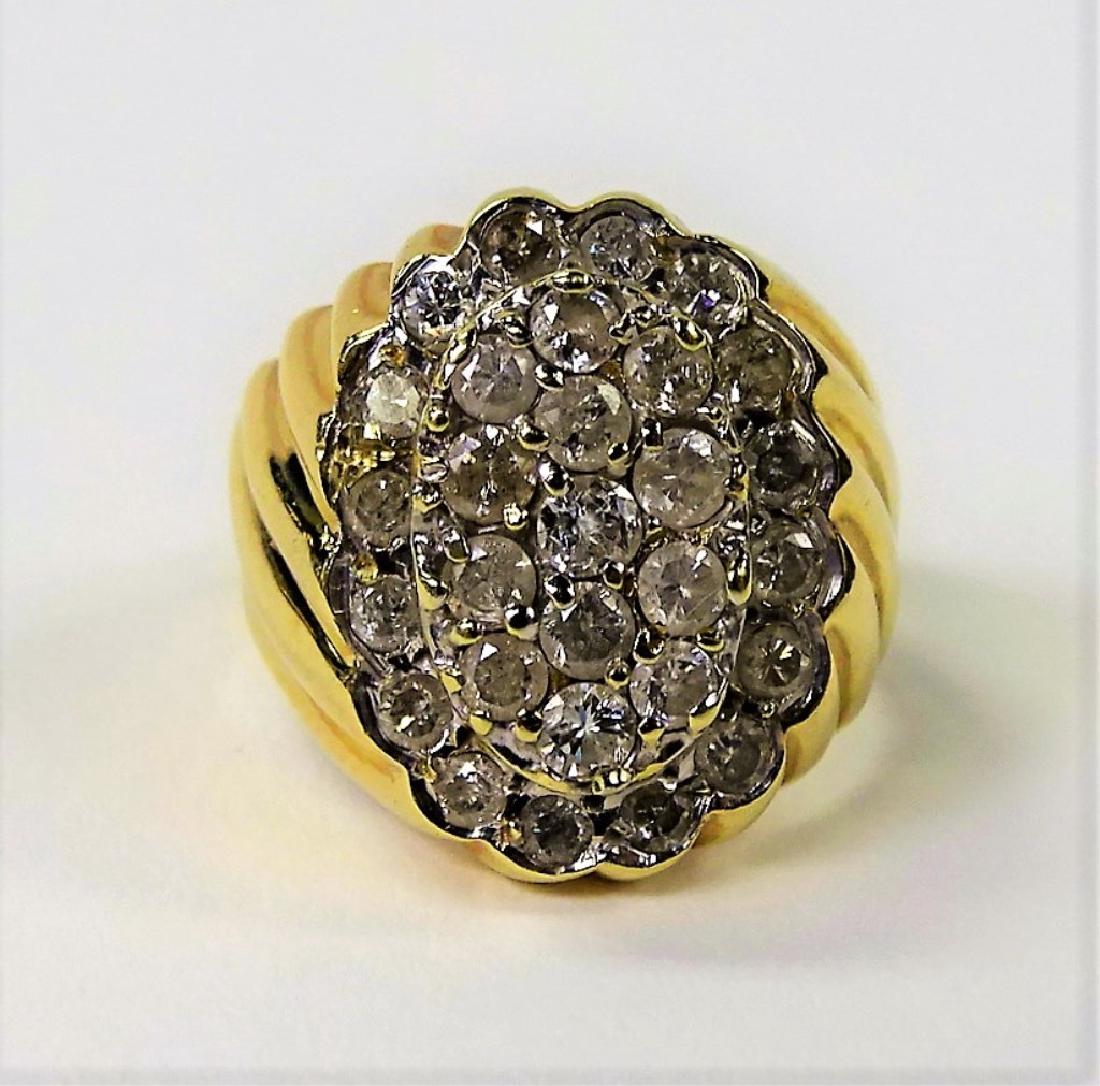 LADIES FANCY 14KT YG DIAMOND ESTATE RING (1 of 4)