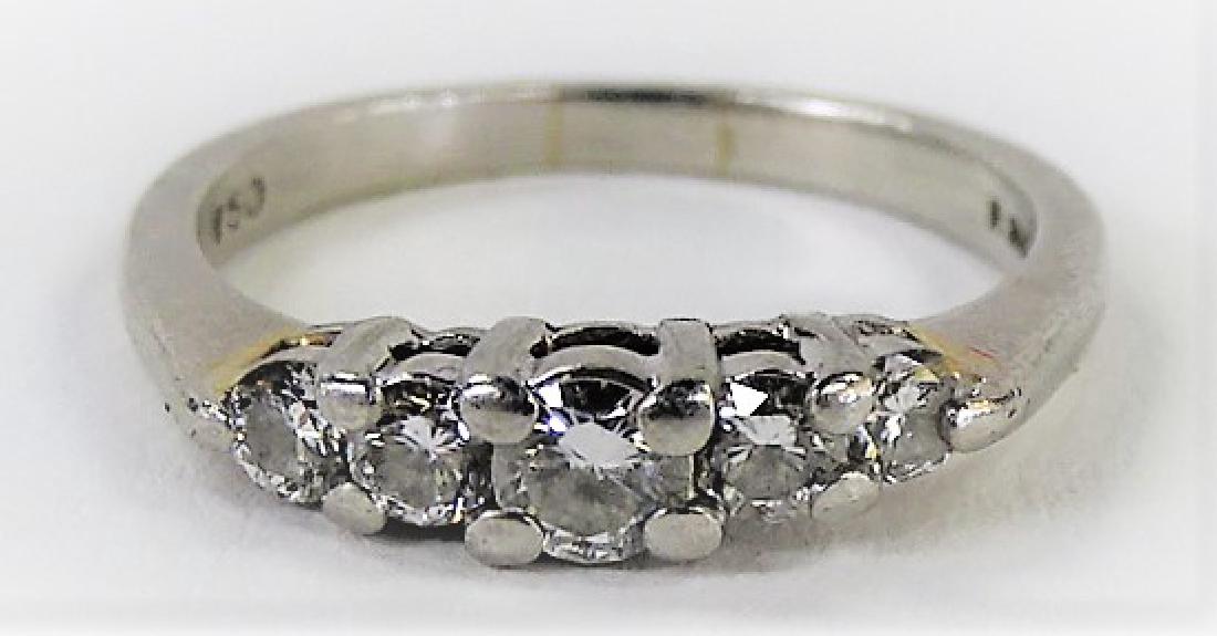 ESTATE PLATINUM & .40CT DIAMOND RING (1 of 3)