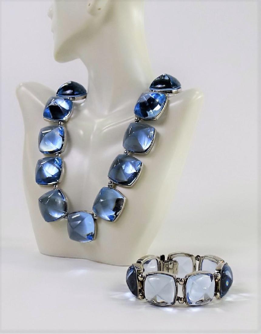 BACCARAT DESIGNER STERLING & CRYSTAL JEWELRY SUITE (1 of 6)