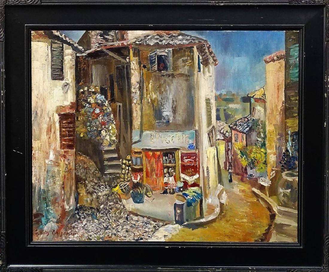 ATTRIBUTED BORIS GRIGORIEV OIL ON CANVAS PAINTING (1 of 4)