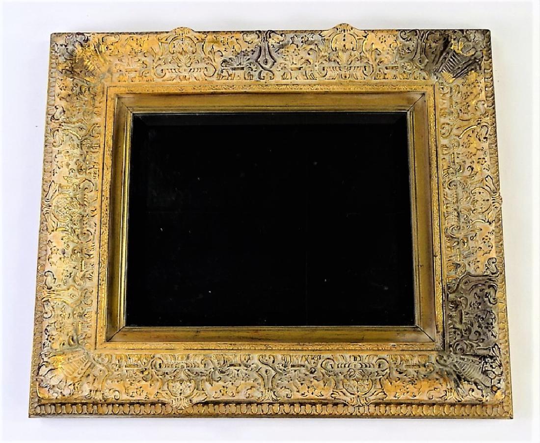 MID CENTURY 22" X 19" BEVELED MIRROR (1 of 2)