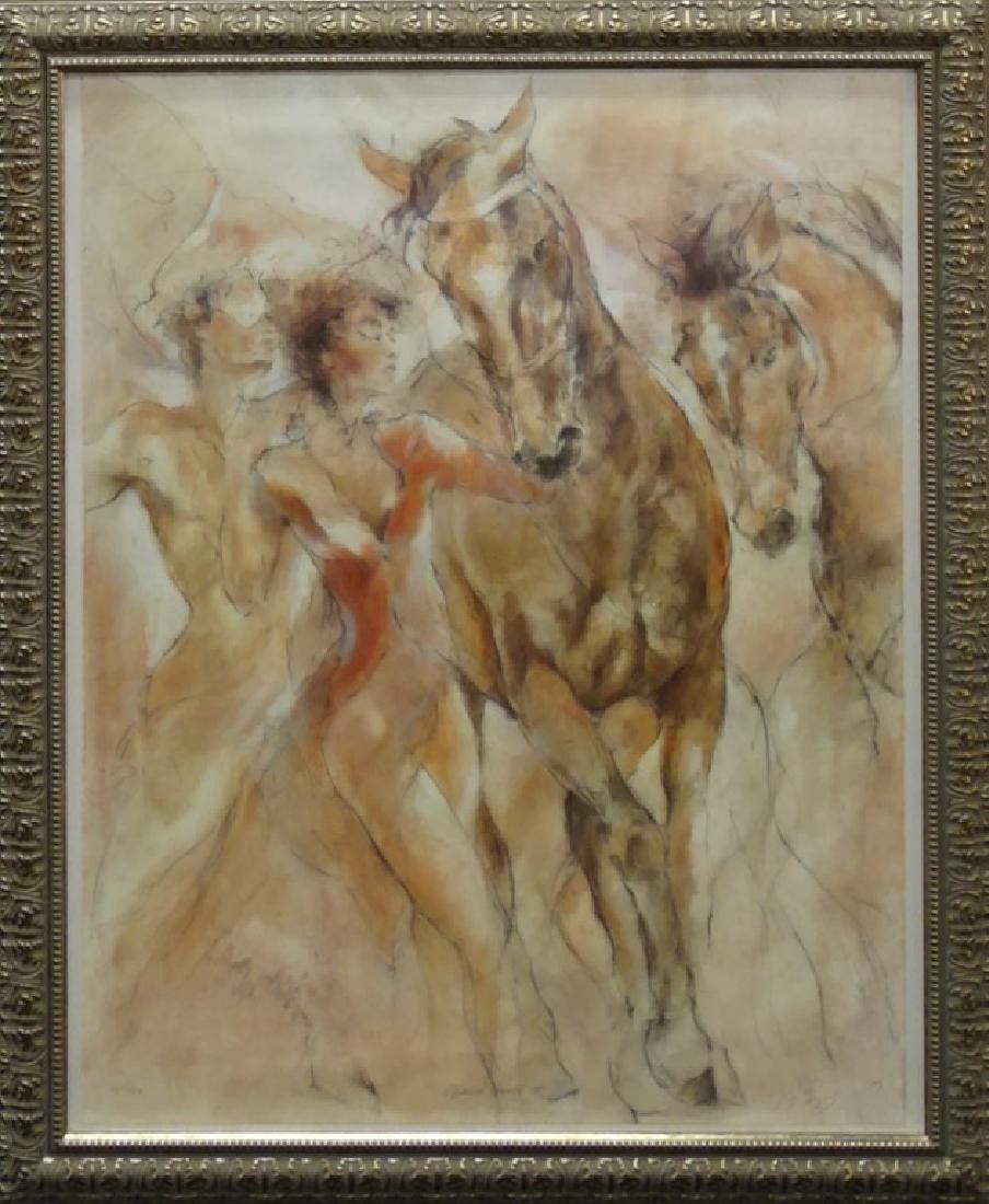 GARY BENFIELD "EQUINE DANCE II" COLOR LITHOGRPAH (1 of 5)