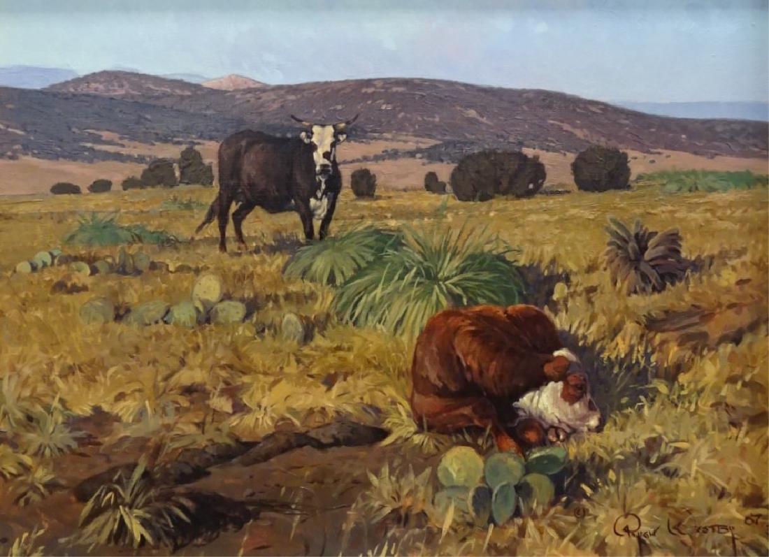 RYGH WESTBY ORIGINAL WESTERN OIL ON MASONITE (1 of 5)