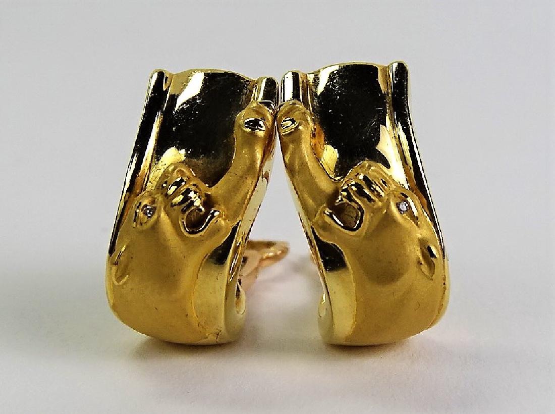 CARRERA Y CARRERA 18KT GOLD PANTHER EARRINGS (1 of 3)