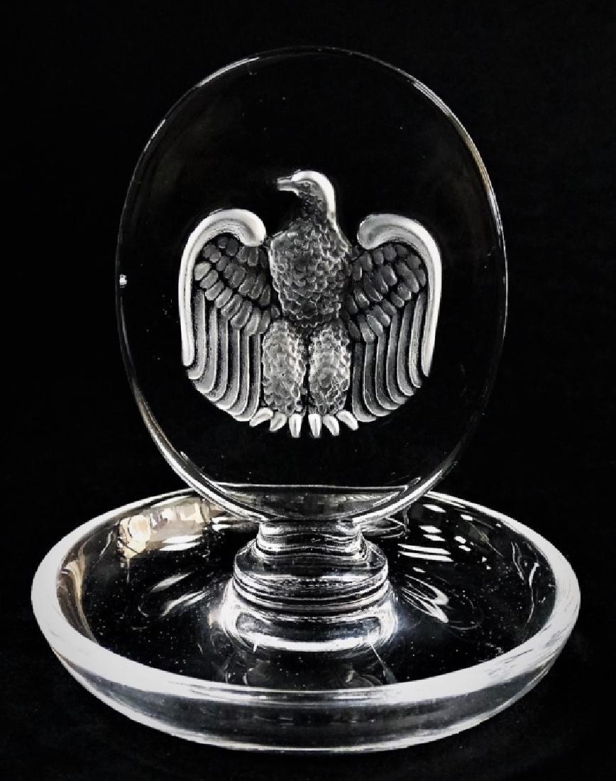 LALIQUE FRANCE MOLDED & FROSTED BICENTENNIAL TRAY (1 of 3)